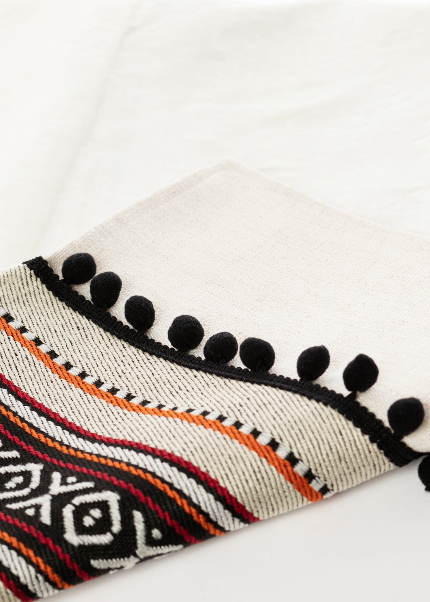 Table Runner with Pom-poms