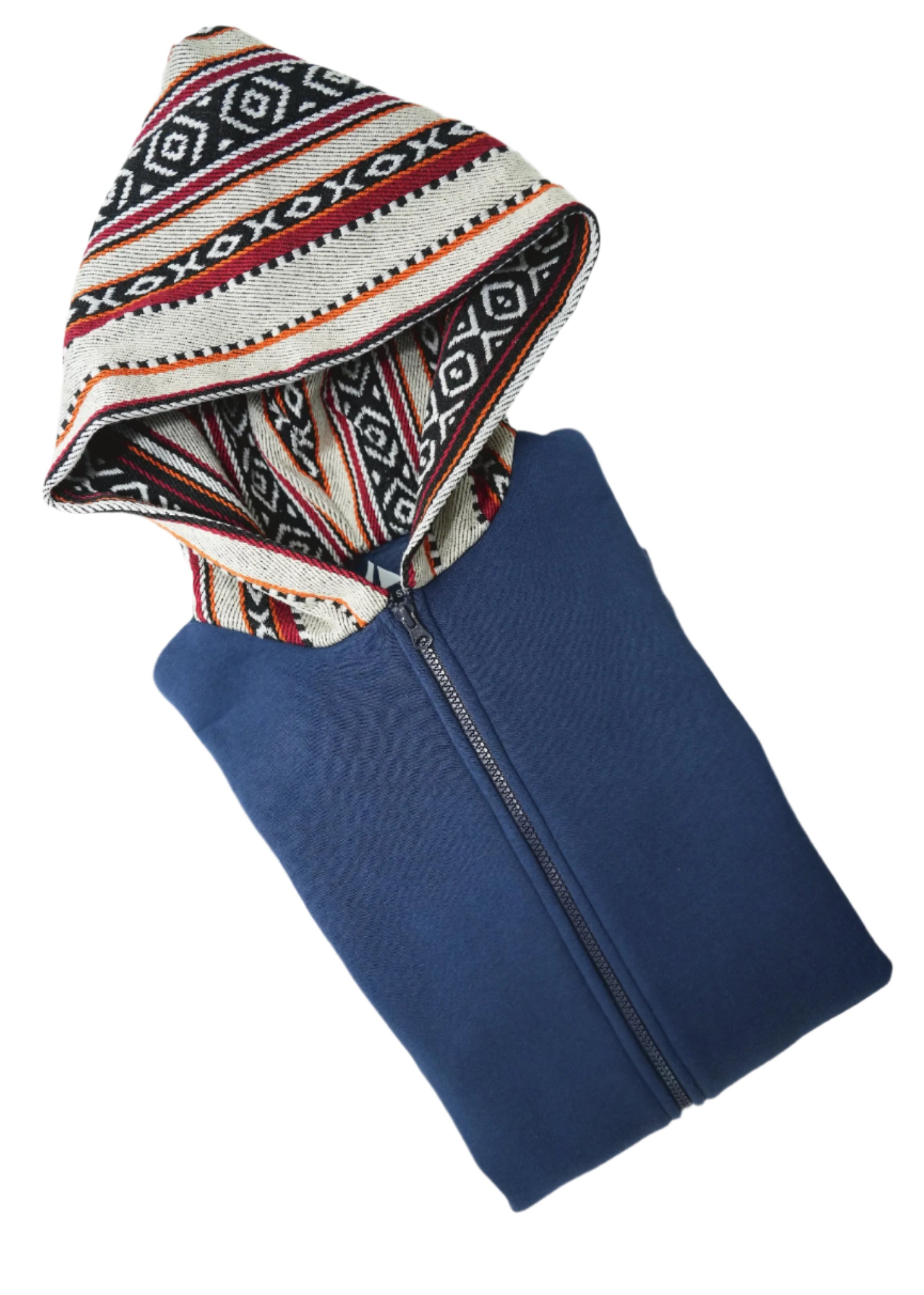 Zip-up hoodie with Bedouin hood