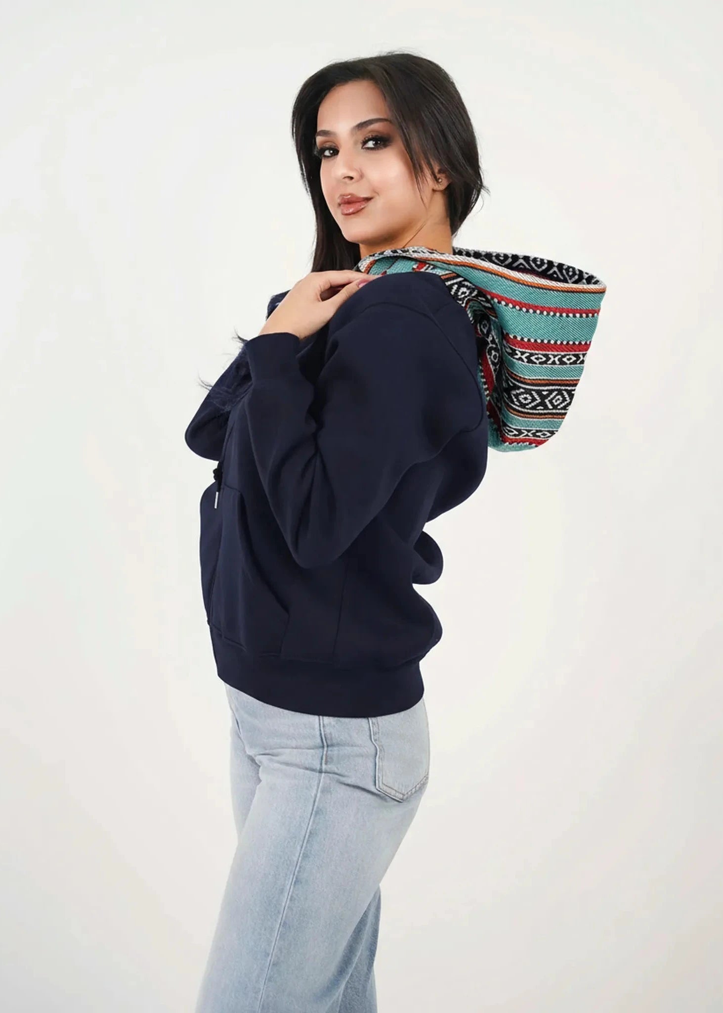 Sadu Hoodie Jacket - Navy- Unisex