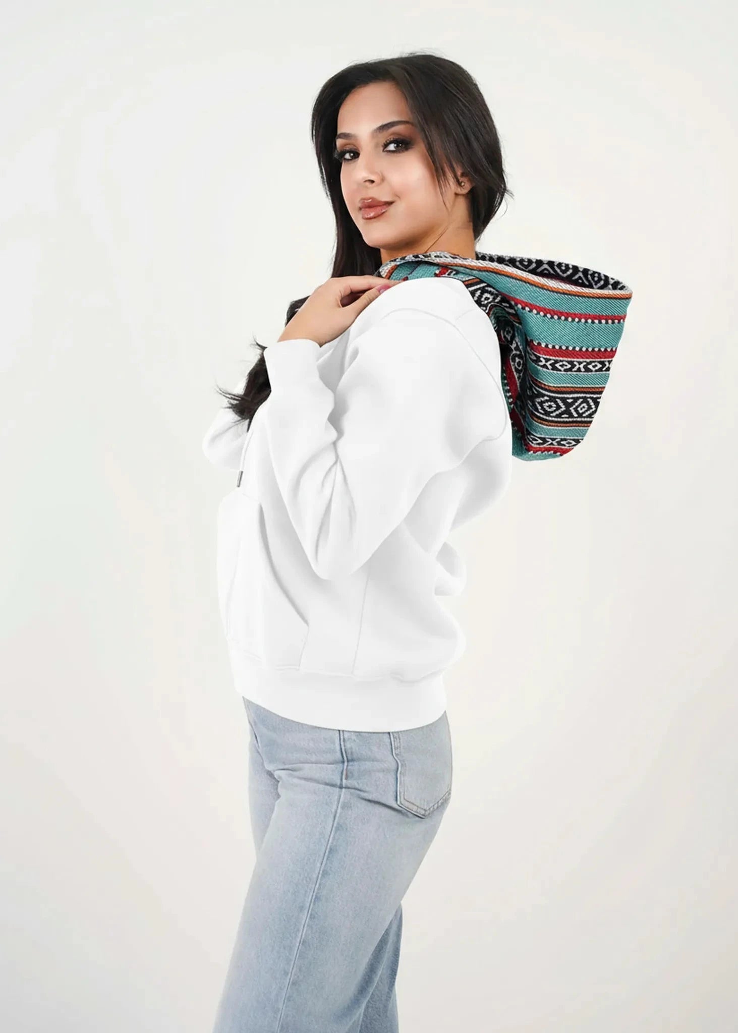 Sadu Hoodie Jacket - white- Unisex