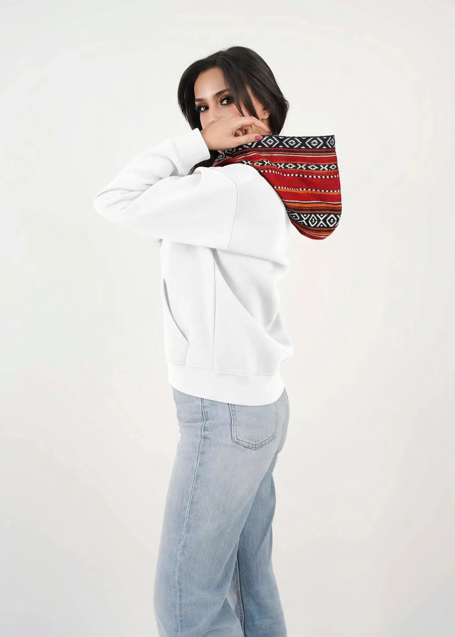 Sadu Hoodie Jacket - white- Unisex