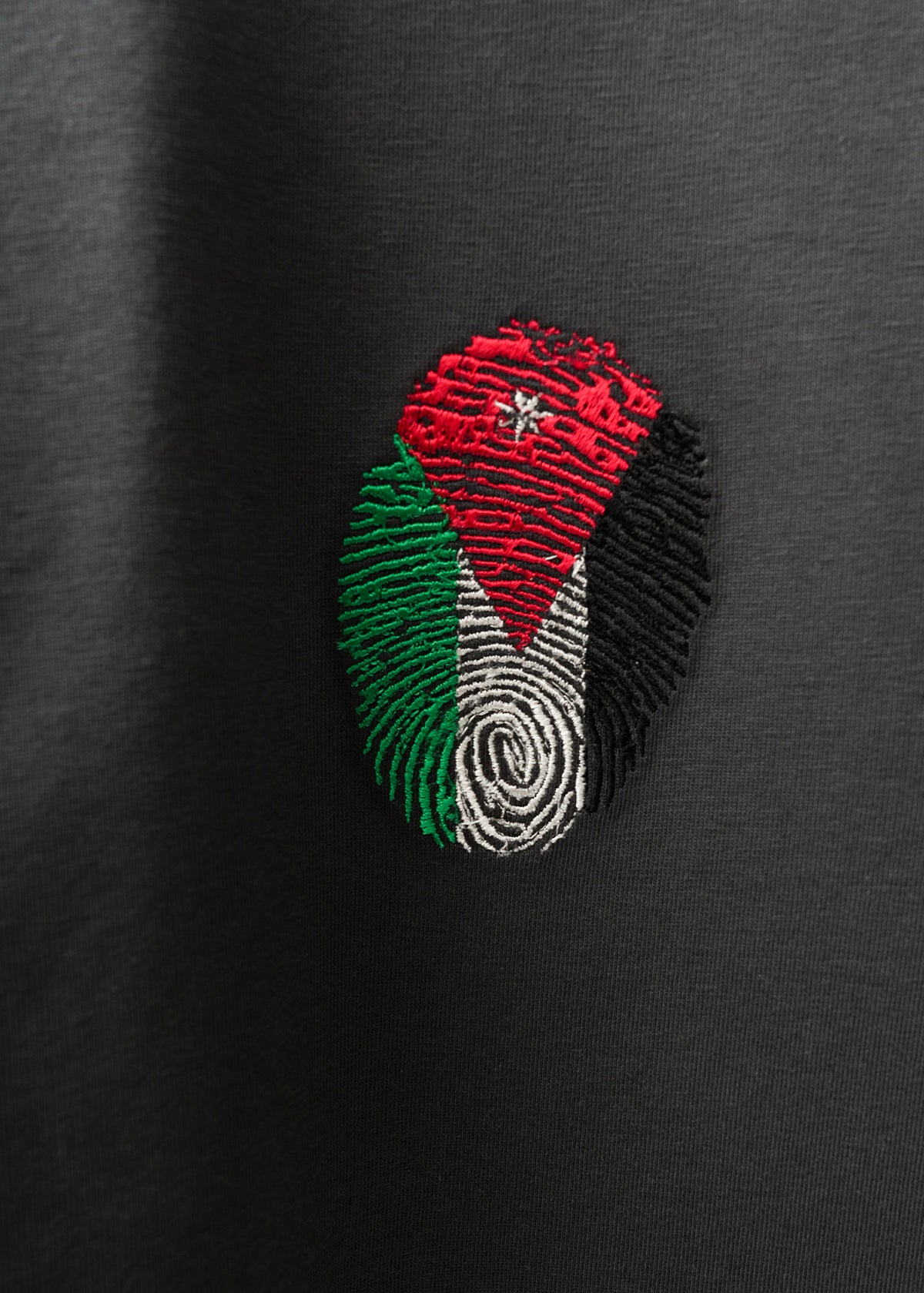 Jordan Flag Fingerprint T-Shirt — Gray