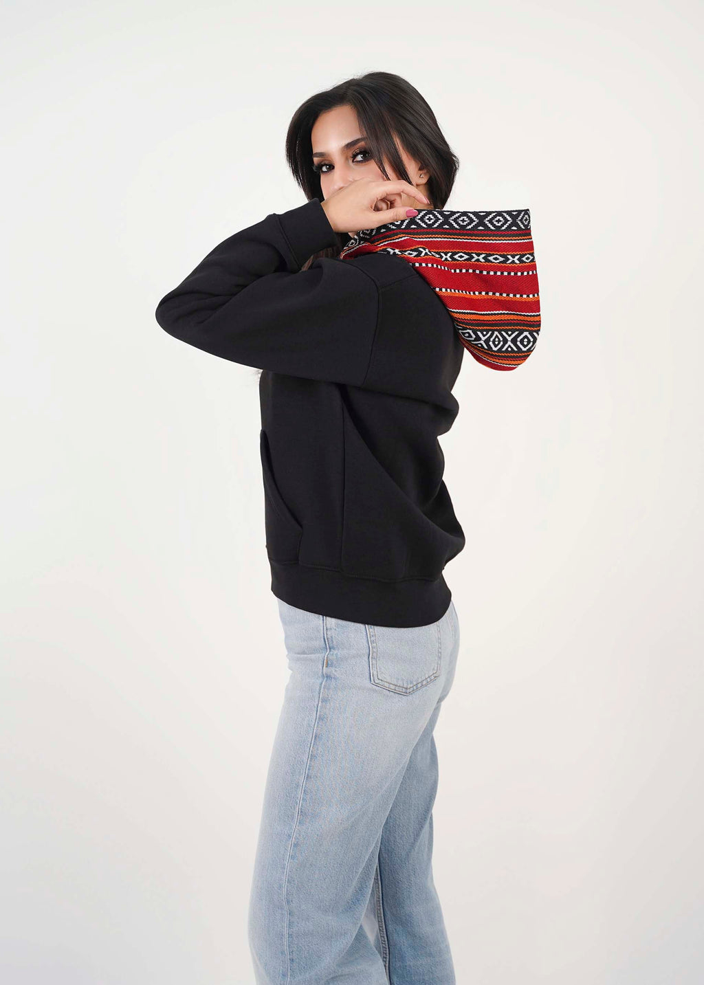 Sadu Hoodie Jacket - Black- Unisex