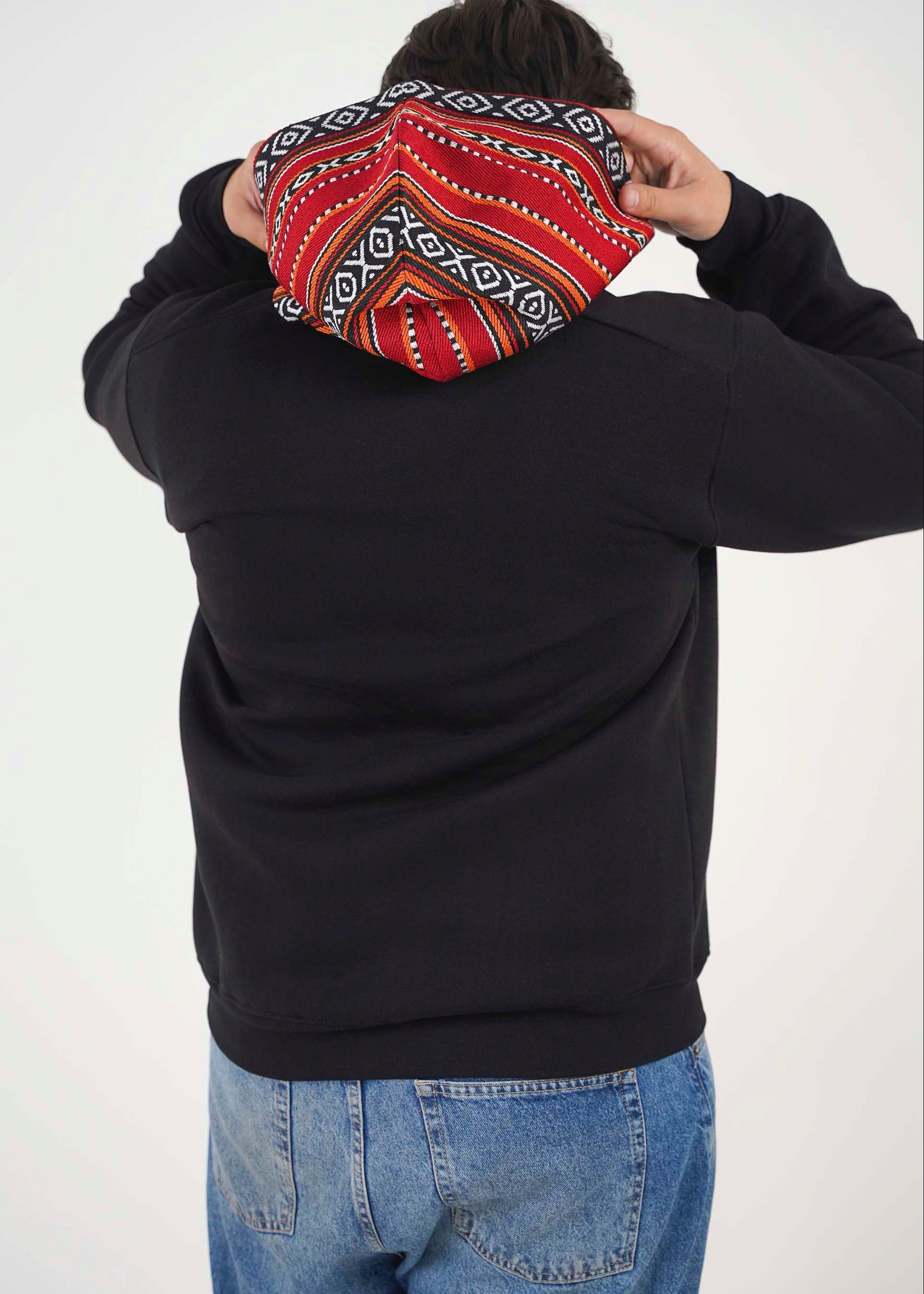 Sadu Hoodie Jacket - Black- Unisex