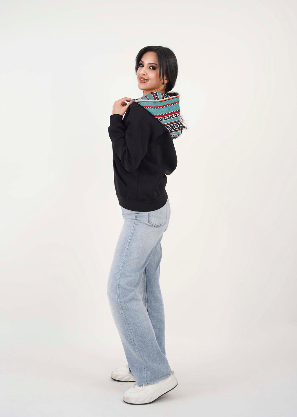 Sadu Hoodie Jacket - Black- Unisex