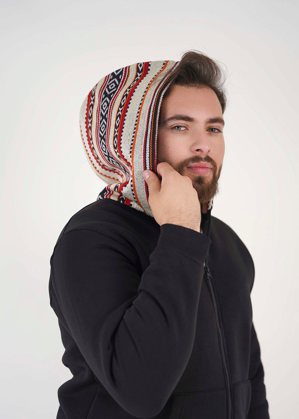 Sadu Hoodie Jacket - Black- Unisex