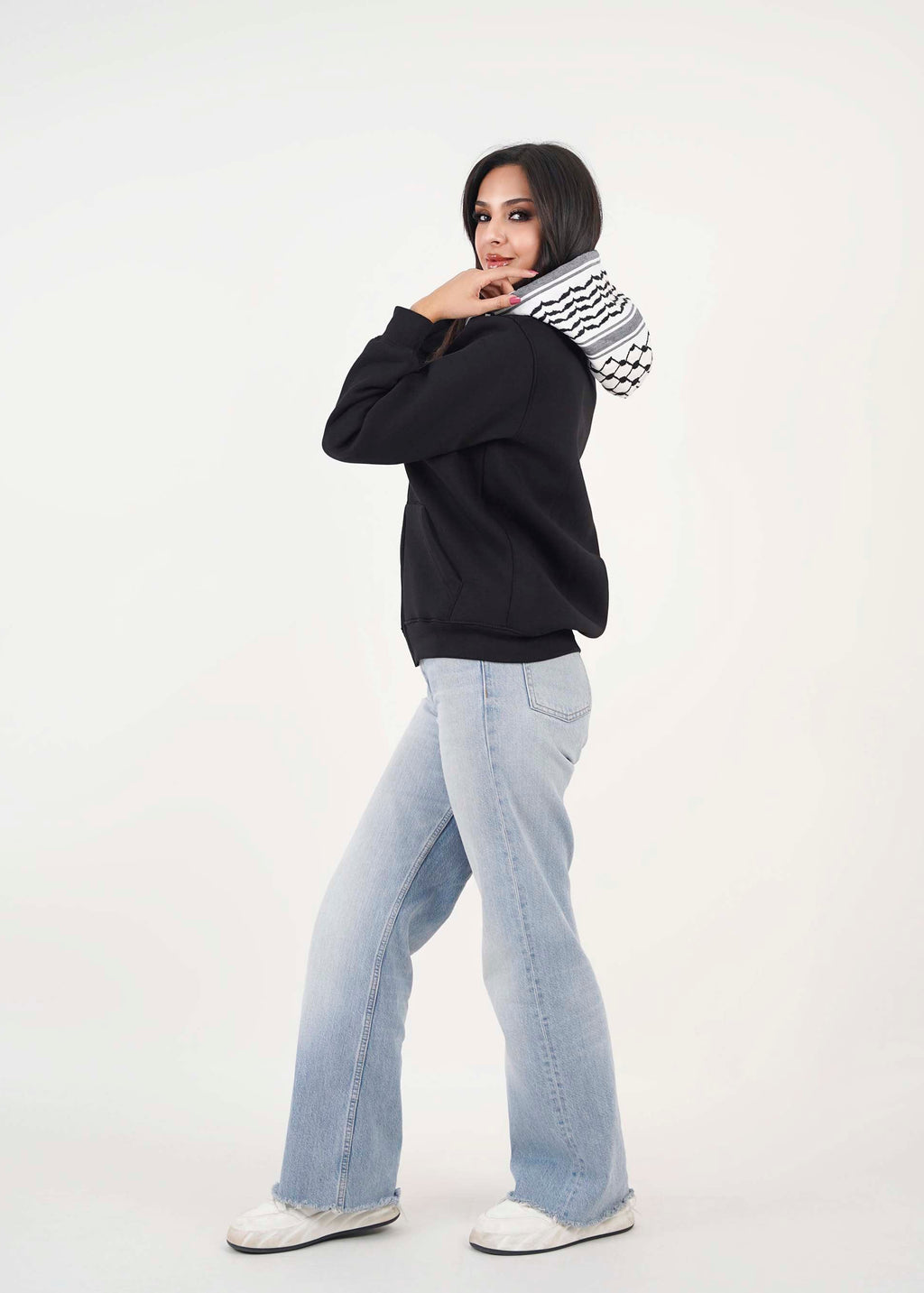 Keffiyeh Hoodie Jacket - unisex