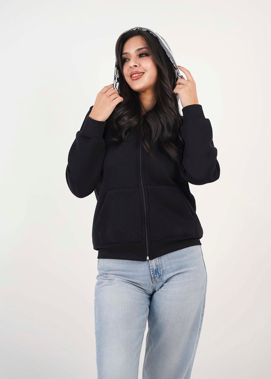 Keffiyeh Hoodie Jacket - unisex