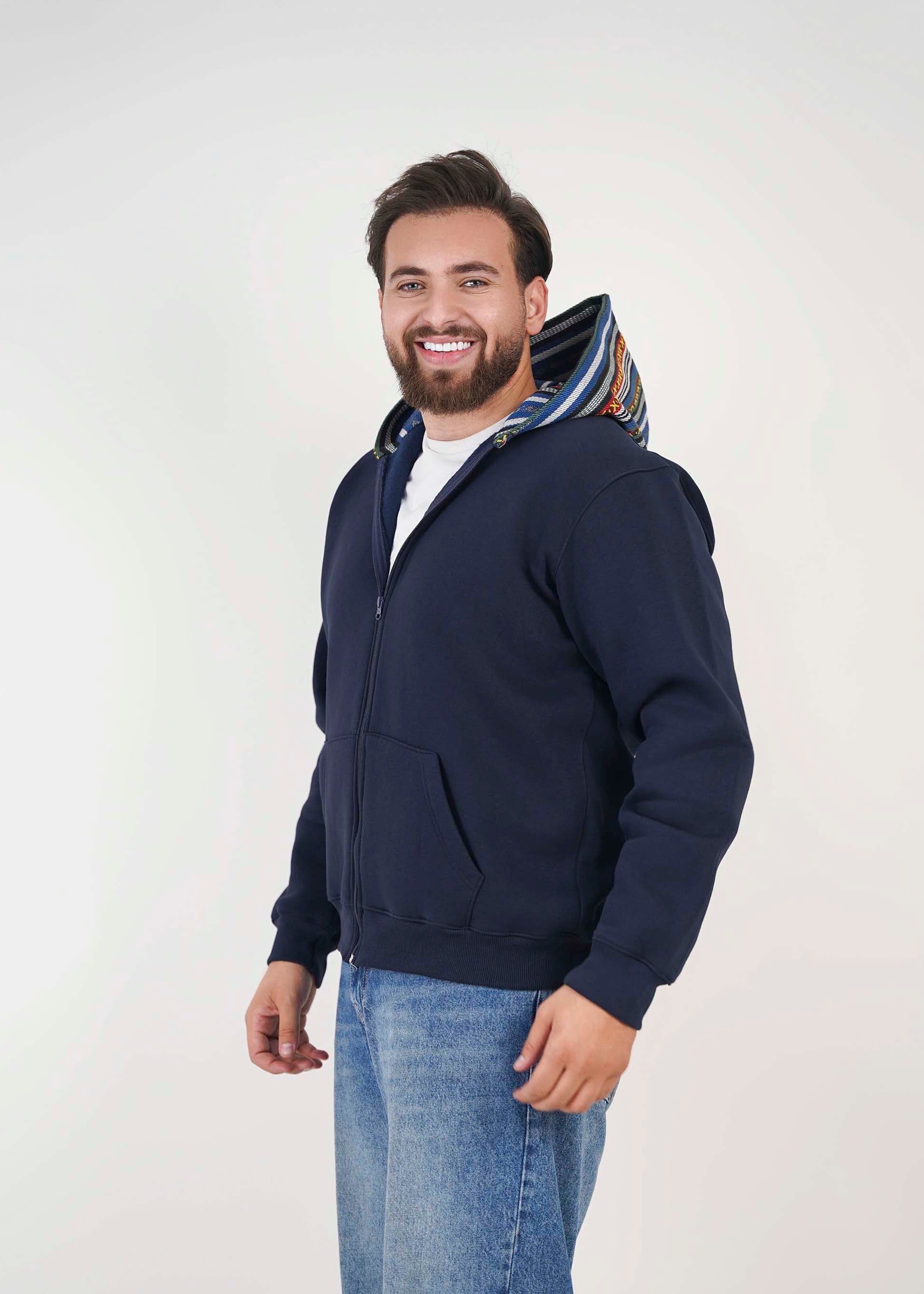 Sadu Hoodie Jacket - Navy- Unisex