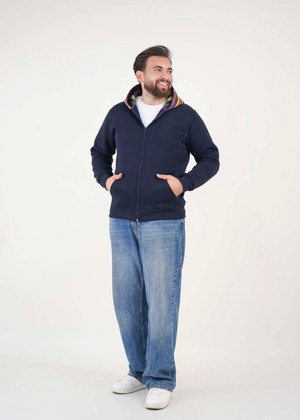 Sadu Hoodie Jacket - Navy- Unisex