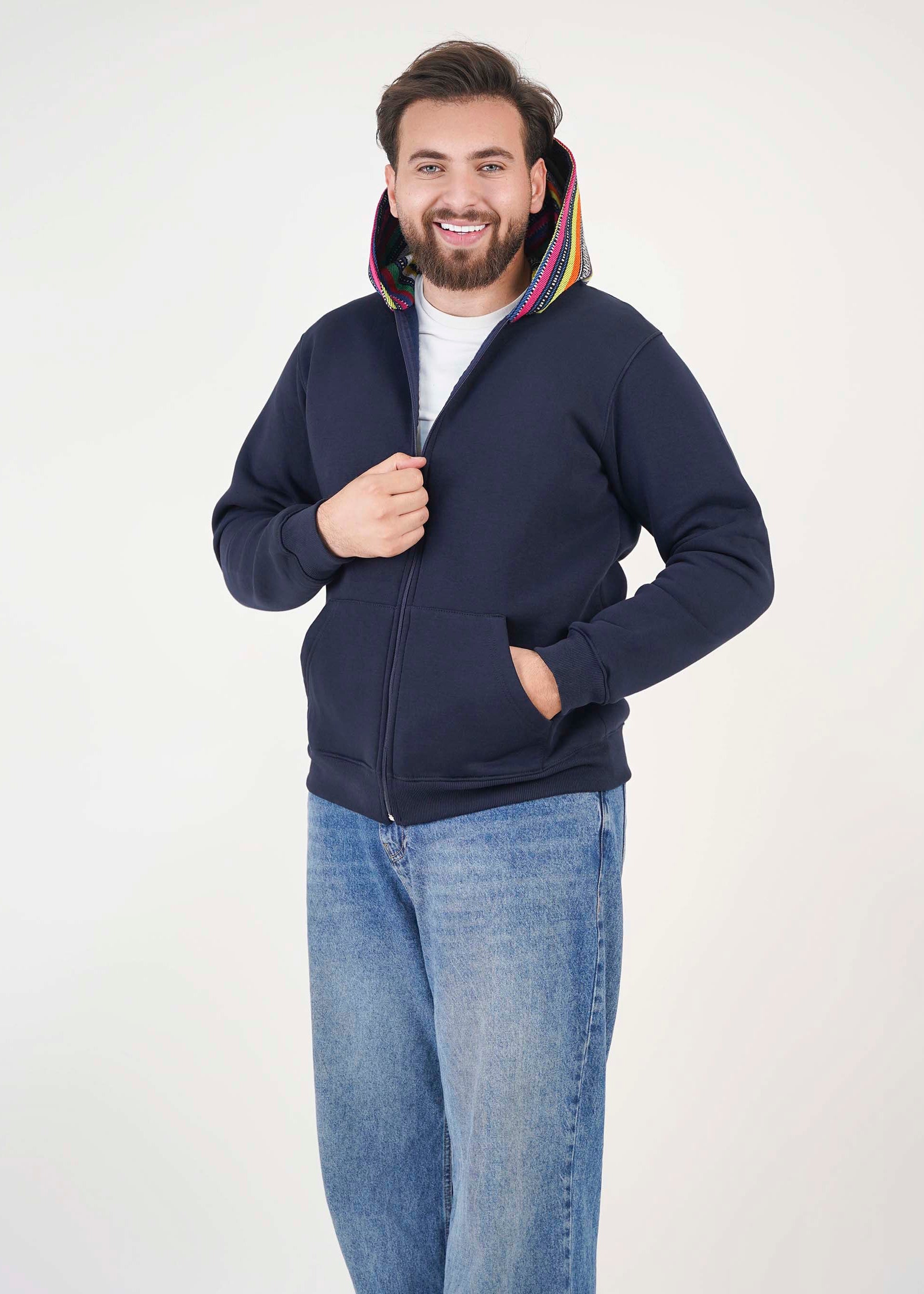 Sadu Hoodie Jacket - Navy- Unisex