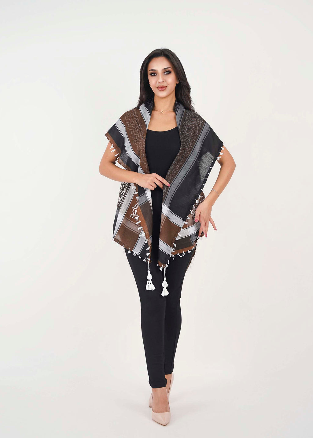 Brown Keffiyeh Vest