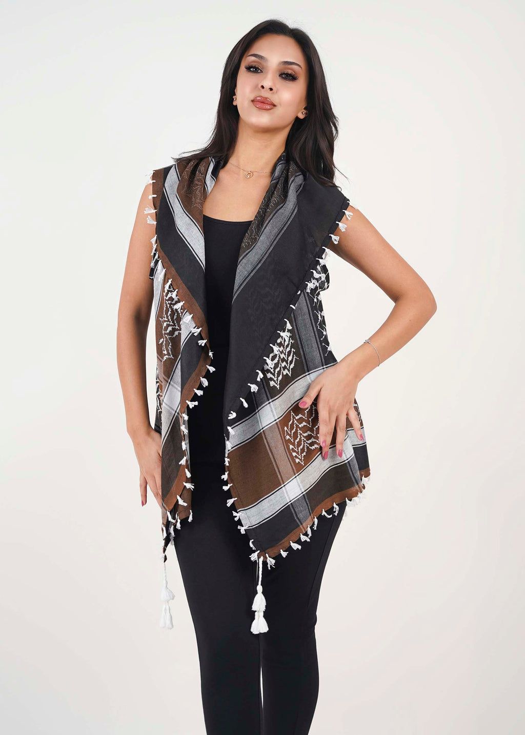 Brown Keffiyeh Vest