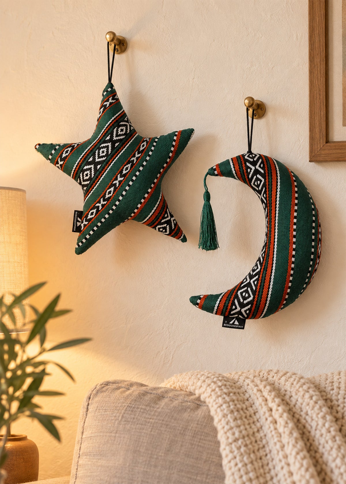 Moon and Star pillow & hanging decor