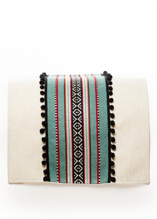 Table Runner with Pom-poms