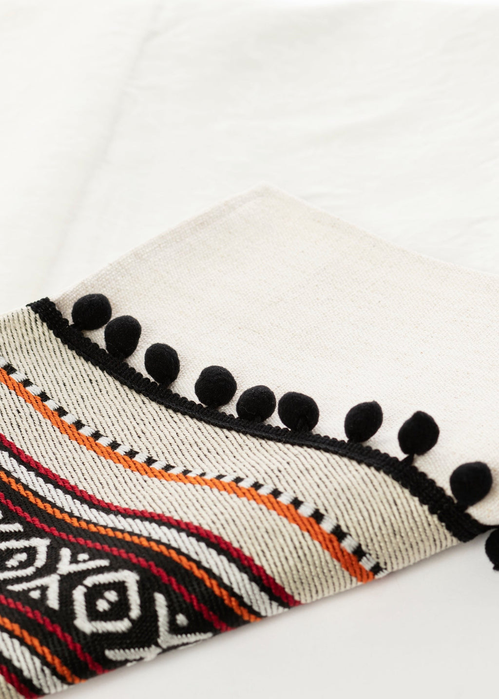 Table Runner with Pom-poms