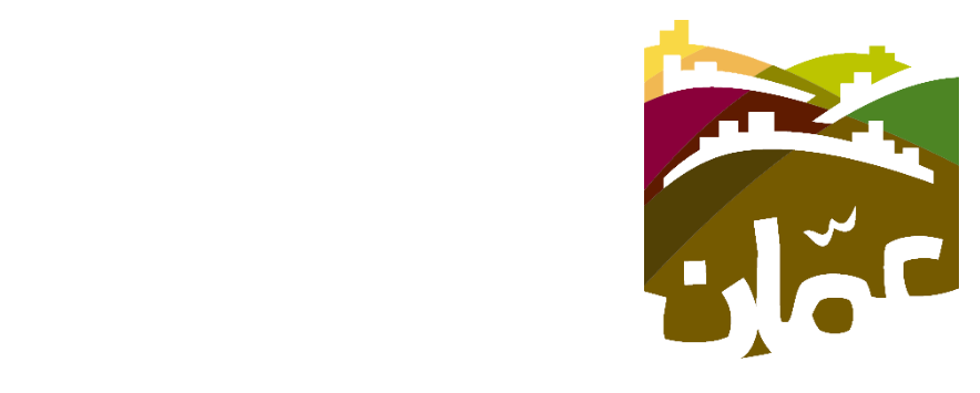 Colorful logo with abstract design and text on a white background