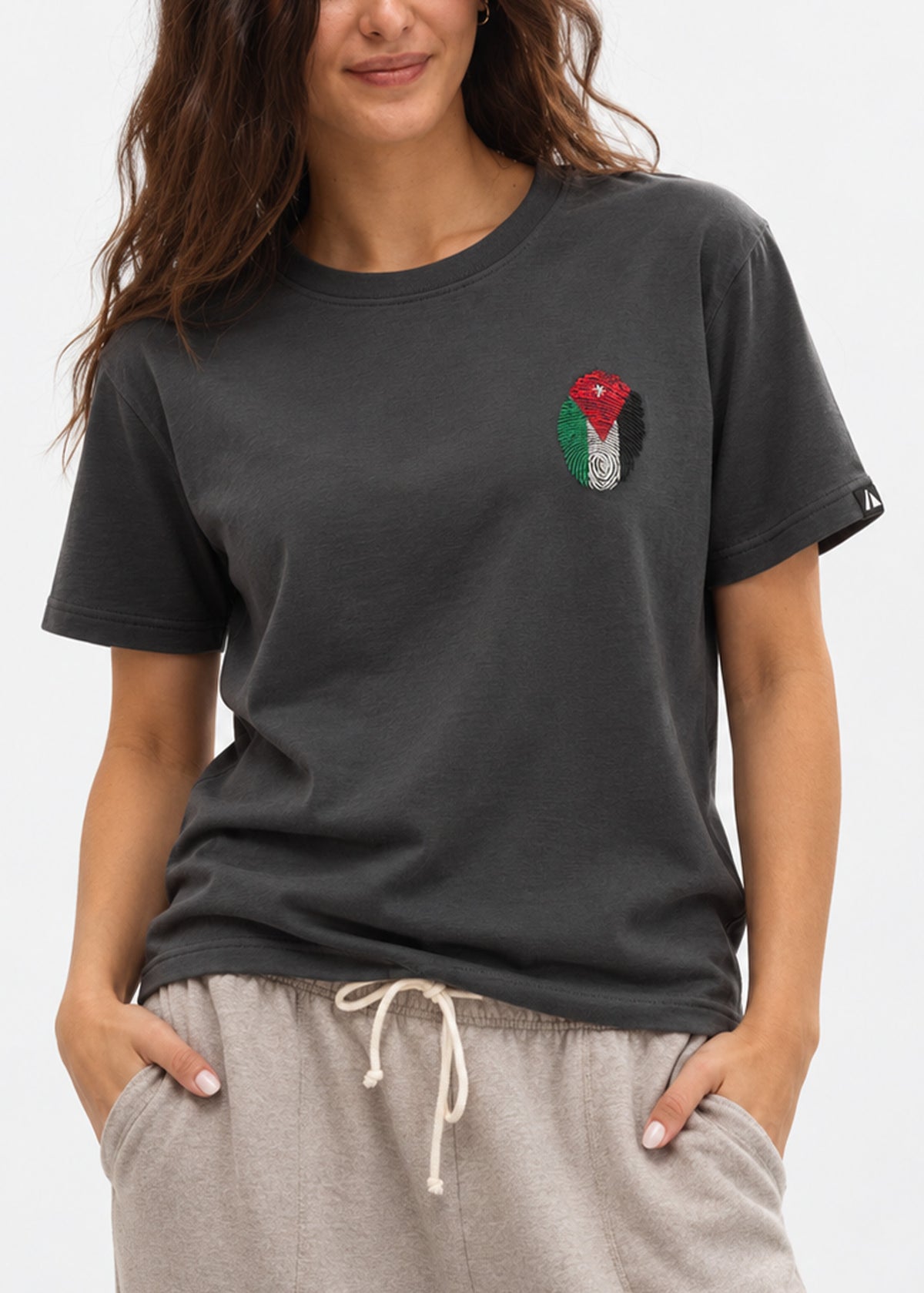 Jordan Flag Fingerprint T-Shirt — Gray