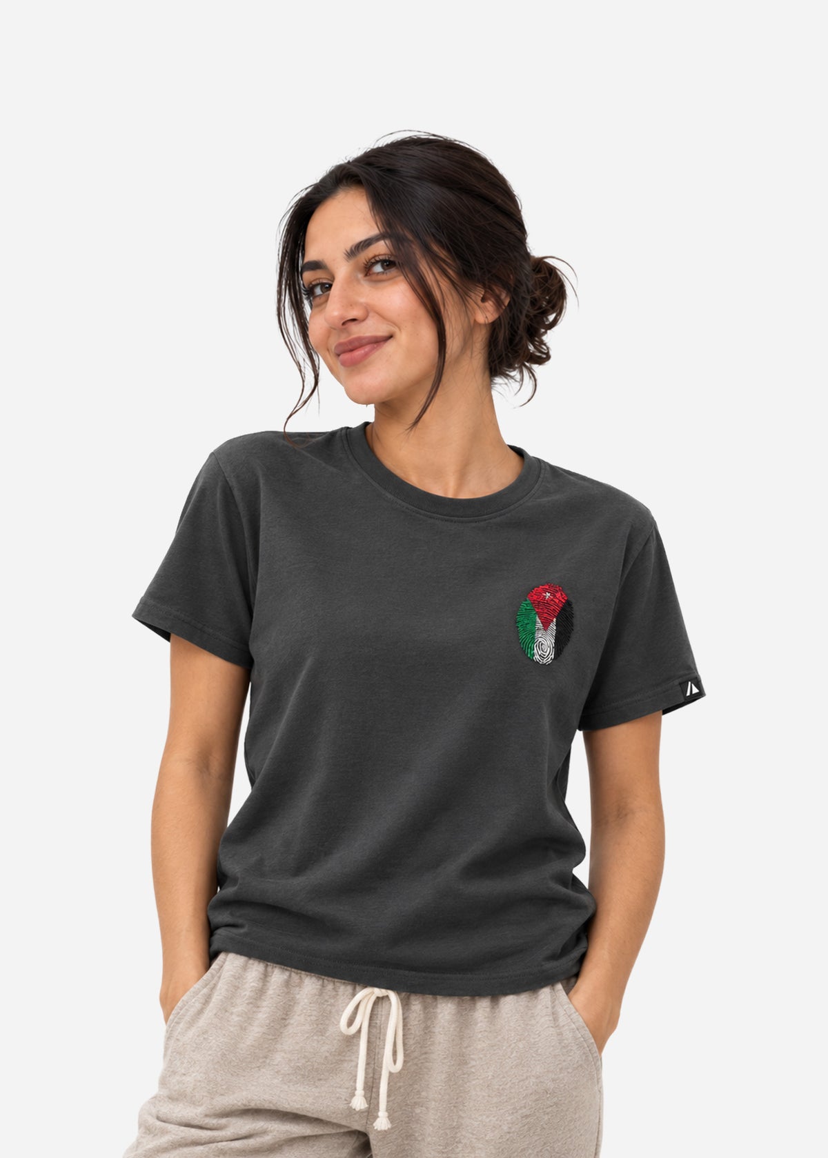 Jordan Flag Fingerprint T-Shirt — Gray