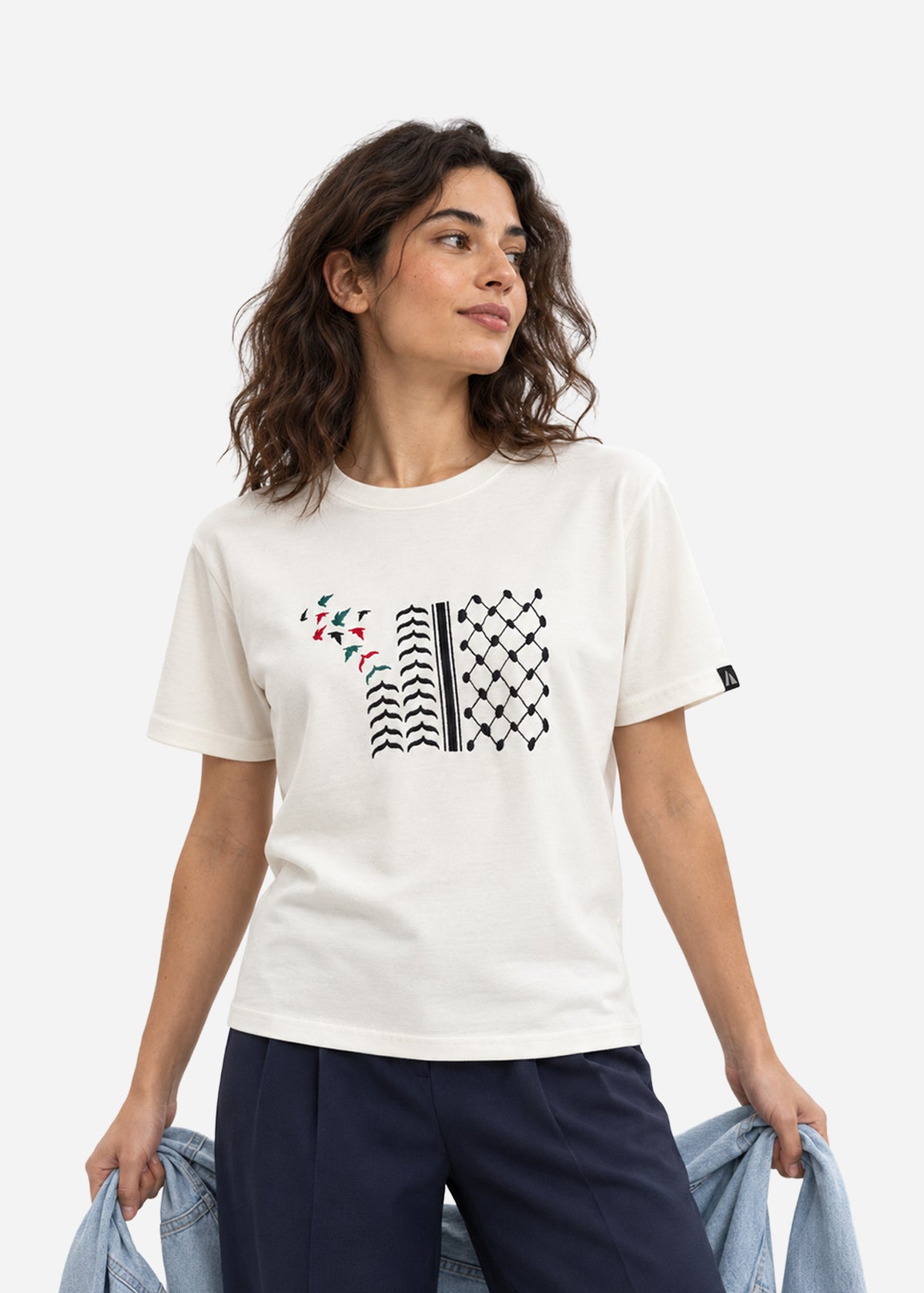Keffiyeh Tatreez Cotton T-Shirt