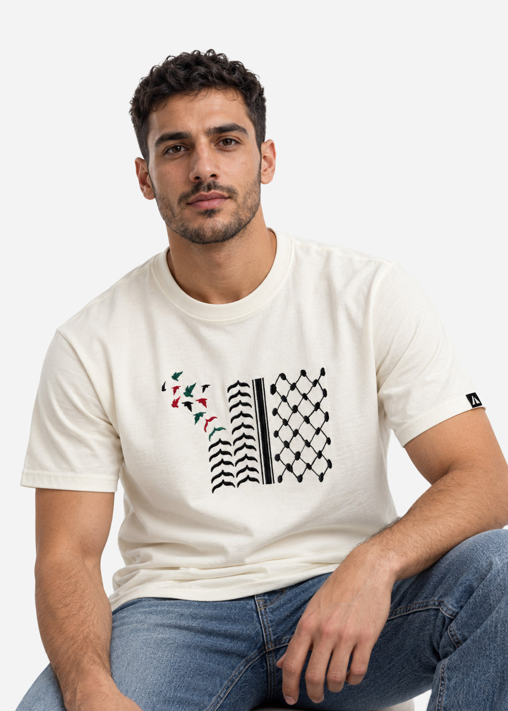 Keffiyeh Tatreez Cotton T-Shirt