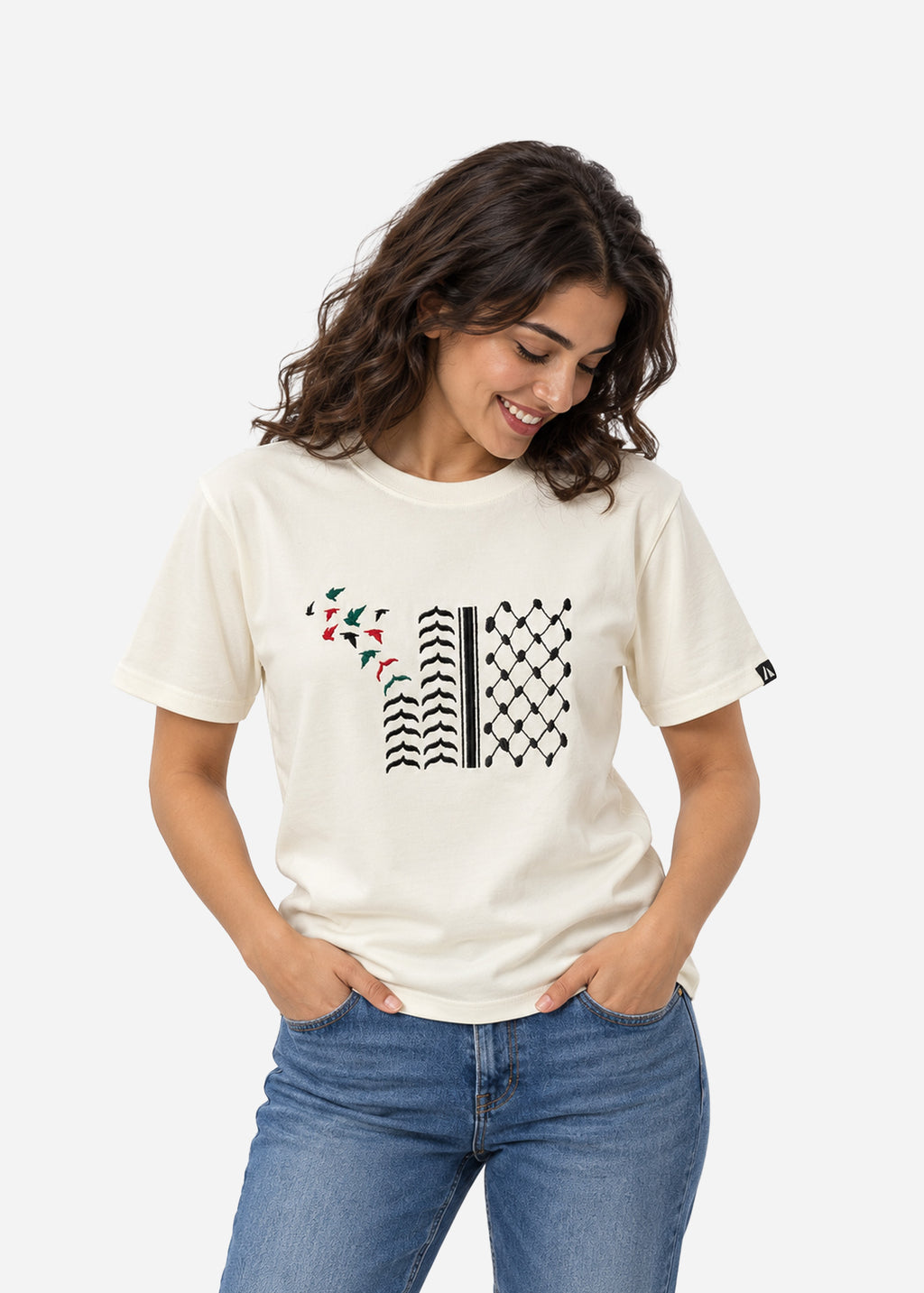 Keffiyeh Tatreez Cotton T-Shirt