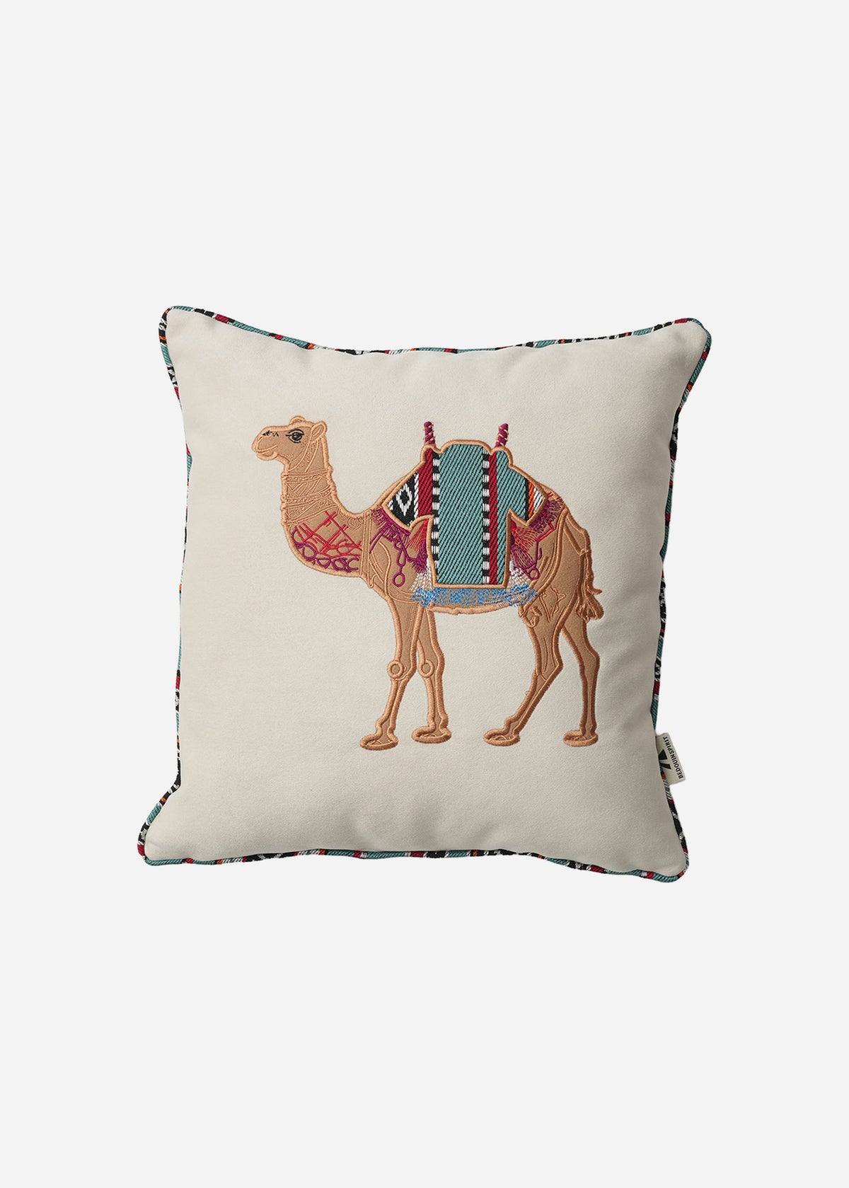Embroidered Sadu Camel Cushion