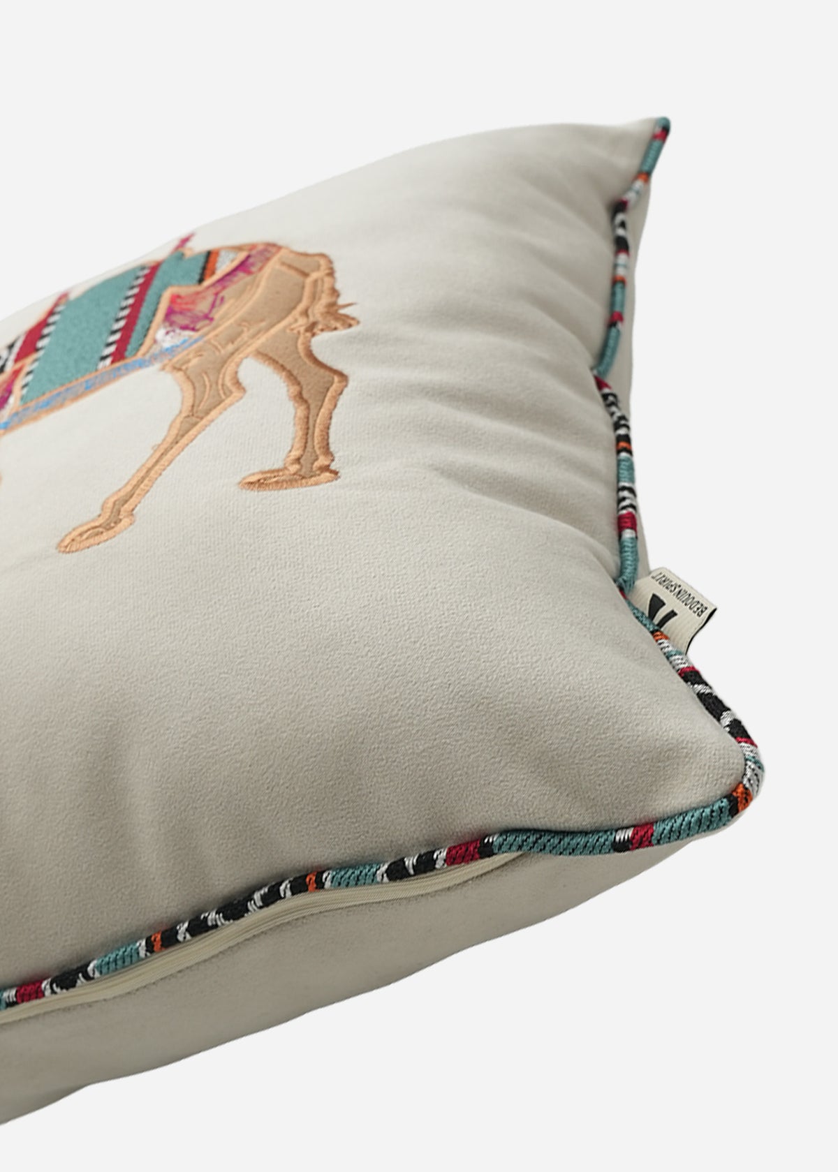 Embroidered Sadu Camel Cushion