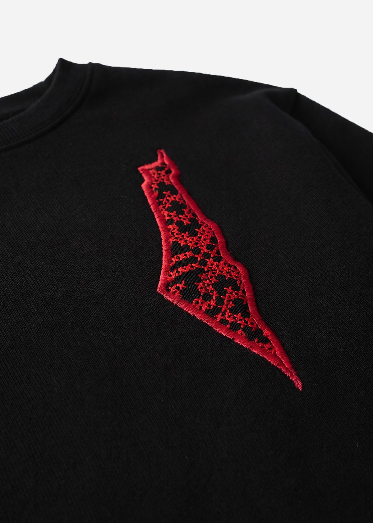 Palestine Map Tatreez Sweatshirt