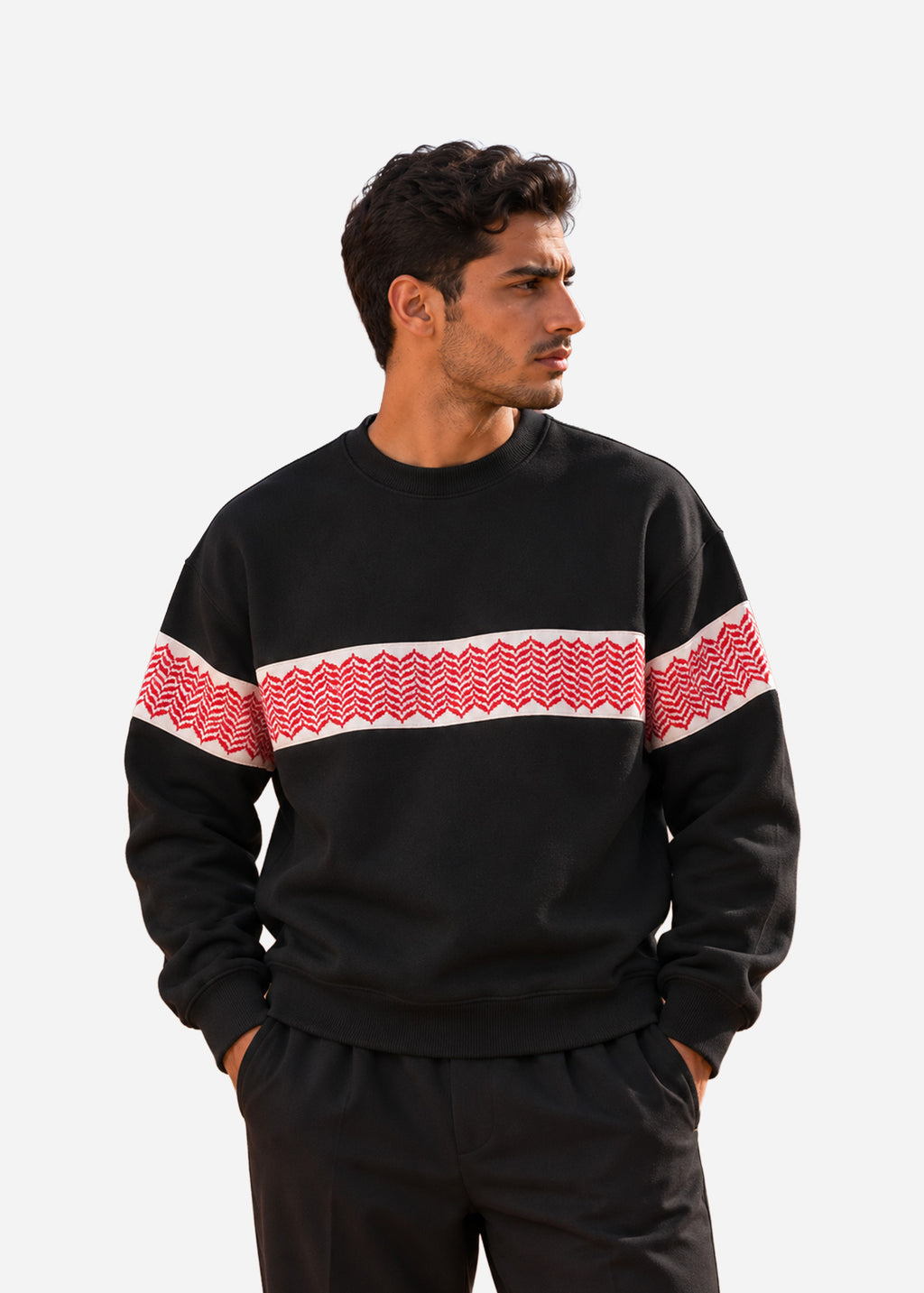 Shemagh Stripe Sweatshirt
