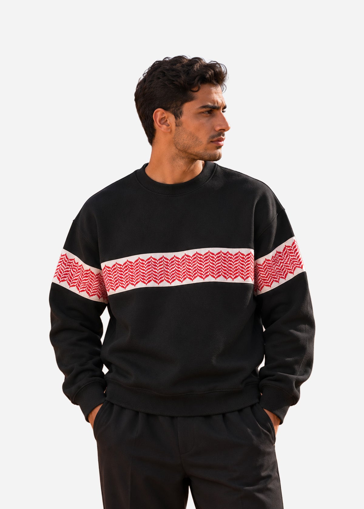 Shemagh Stripe Sweatshirt