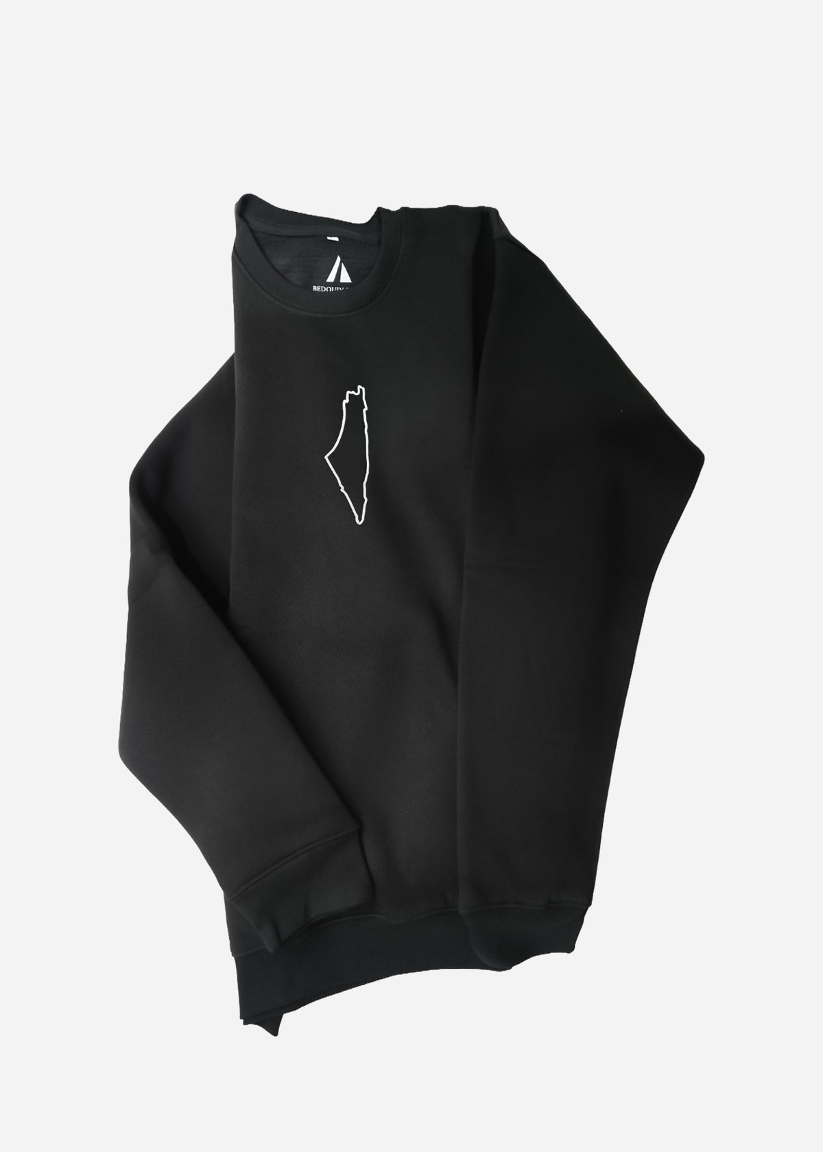 Sudadera con cuello redondo con el mapa de Palestina