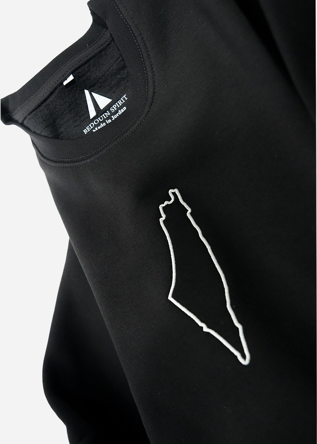 Sudadera con cuello redondo con el mapa de Palestina