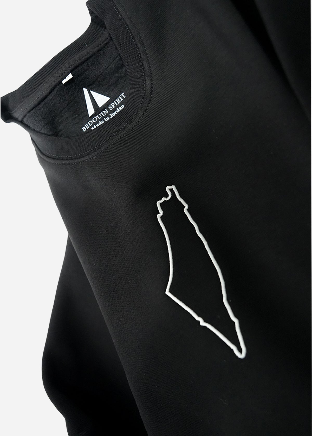 Sudadera con cuello redondo con el mapa de Palestina