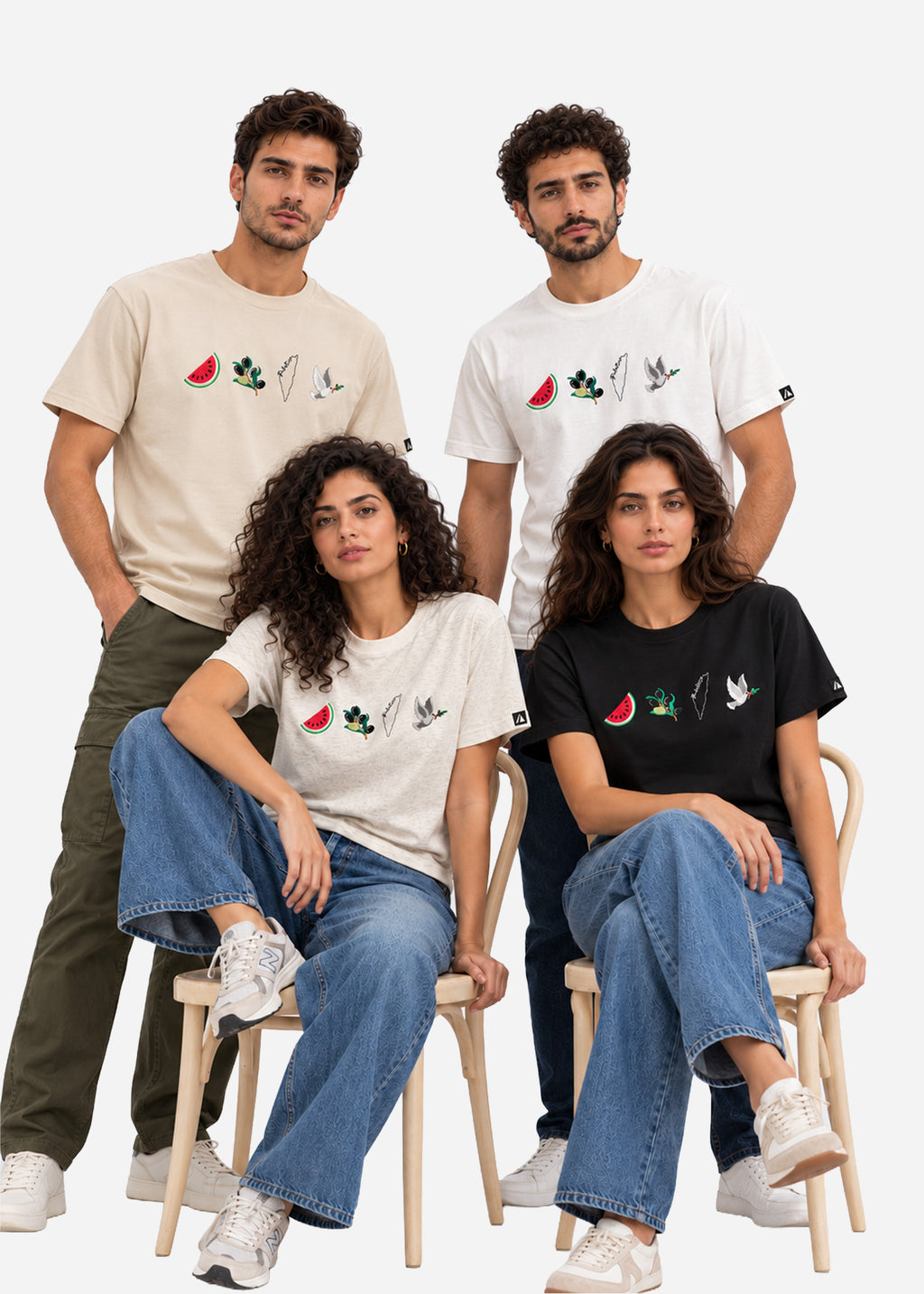 Camiseta negra de sandía
