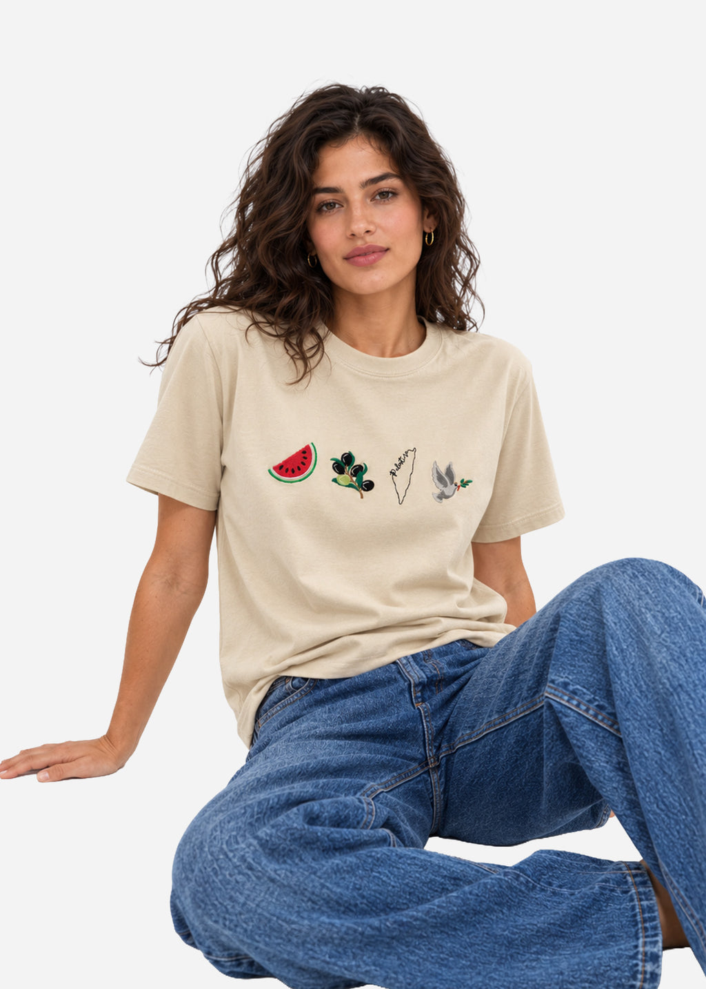 Camiseta negra de sandía