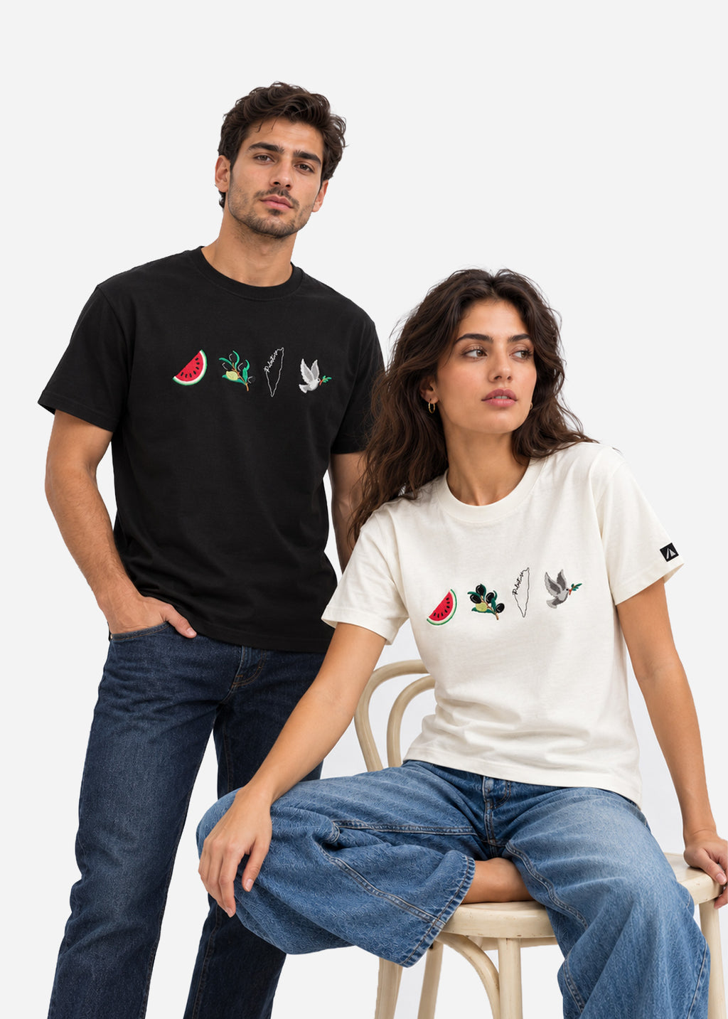 Camiseta negra de sandía
